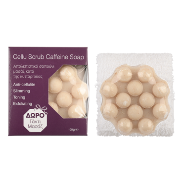 d’alour Cellu Scrub Caffeine Soap Σαπούνι Απολέπισης με Κόκκους 100gr